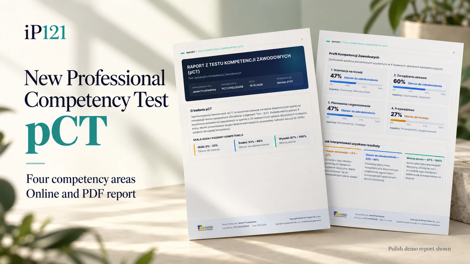 Professional Competency Test pCT — Polish sample report